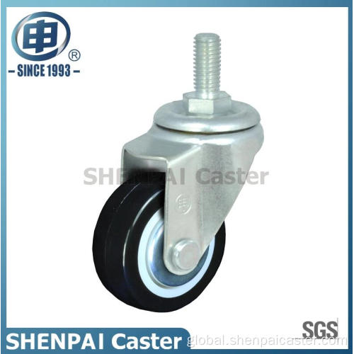 Nylon Threaded Stem Swivel Caster Wheel 2.5"Black Nylon Threaded Stem Swivel Caster Wheel Factory